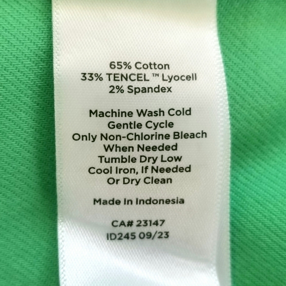 Talbots Spring Green Cotton Blend Twill Lightweight Chore Jacket XL NWT - Picture 6 of 6
